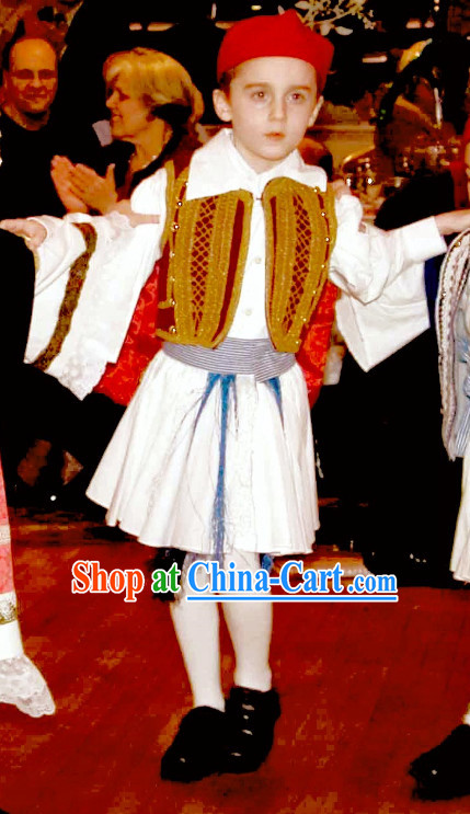 Traditional Kids Greek Costumes Complete Set