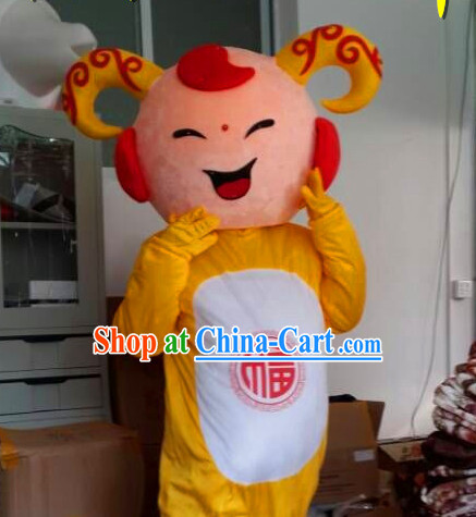 Chinese New Year Celebration Sheep Mascot Costumes Complete Set for Adults