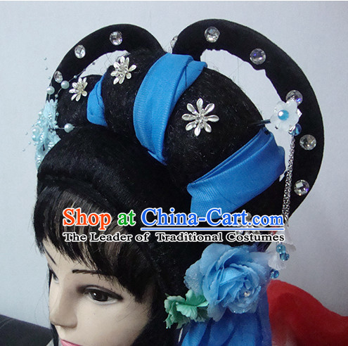Chinese Opera Peking Opera Cantonese Opera Hairstyles Fascinators Fascinator Wholesale Jewelry Hair Pieces and Black Wigs