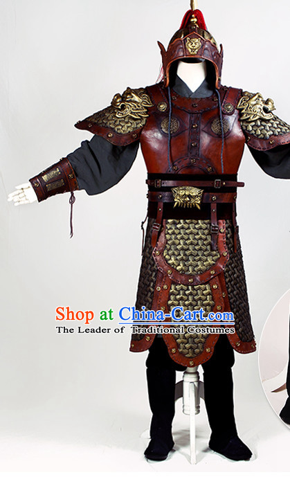 Chinese Ancient Style Body Armor Knight Armor Samural Helmet Complete Set
