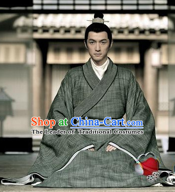 Asia China Han Dynasty Clothing Complete Set for Men