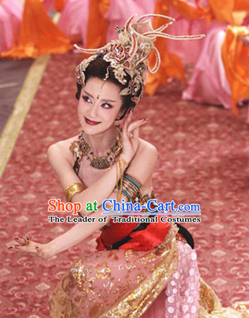 Chinese Myth Daji Su Da Ji Fox Spirit Demon Enchantress Fox Queen Costumes Chinese Costume and Hair Accessories Complete Set
