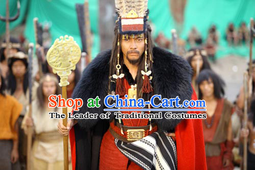 Ancient Yellow Emperor Huangdi Costumes Legendary Chinese Sovereigns and Culture Heroes Costume Complete Set