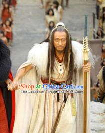 New Stone Age Chinese Tribal Leader Yellow Emperor Xia Dynasty Costumes and Headwear