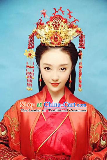 Chinese Eastern Zhou Dynasty Imperial Palace Empress Princess Crown for Women