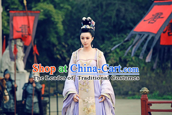 Chinese Tang Dynasty Emperor's Consort Hair Accessories Fascinator Headpieces Hair Sticks Hairpins Hair Clips Hair Ornaments for Women
