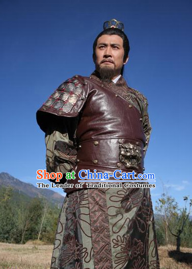 Chinese Tang Dynasty Costumes Duke General Li Jing Body Armor Costume Complete Set for Men