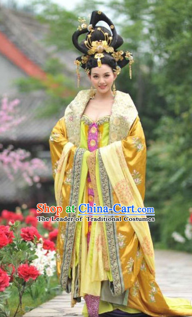 Chinese Tang Dynasty Princess Pingyang Costumes Costume Complete Set for Women