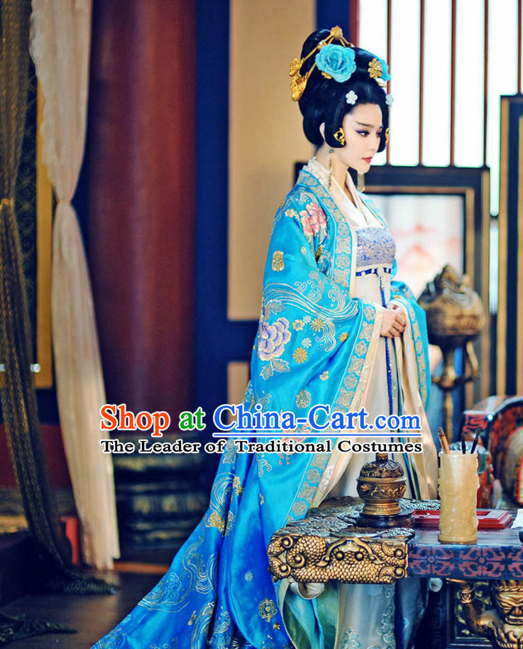 Chinese Tang Dynasty Princess Honghua Costumes Costume Complete Set for Women