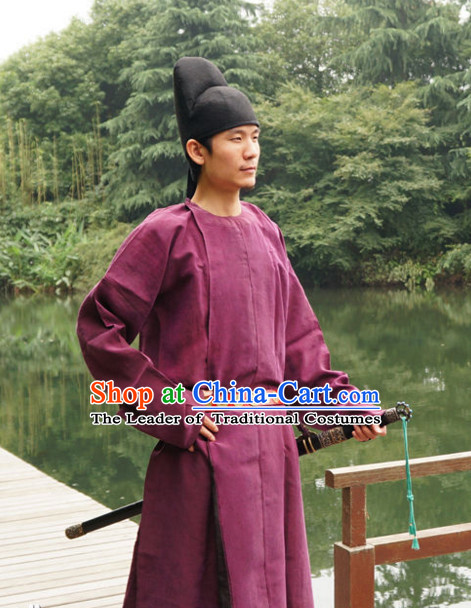 Tang Dynasty Chinese Poet Musician Painter and Statesman Wang Wei Costumes Costume Complete Set for Men