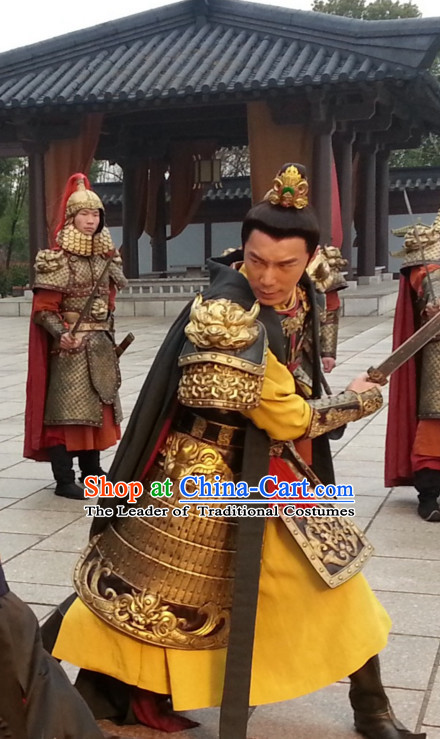 Tang Dynasty Chinese Prince Body Armor Costumes Costume Complete Set for Men