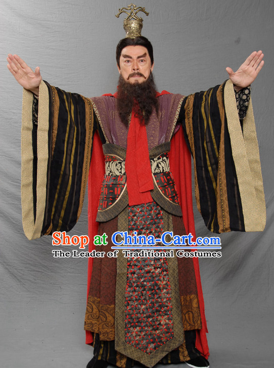 Ancient Chinese Costume Three Kingdoms Emperor Costumes Garment Outfits Clothing for Men