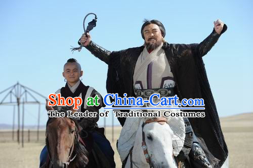 the Founder and Great Khan of the Mongol Empire Genghis Khan Yuan Dynasty Costume Complete Set for Men