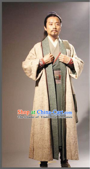 Song Dynasty Song Jiang Superhero Costume Costumes Dresses Clothing Clothes Garment Outfits Suits Complete Set for Men