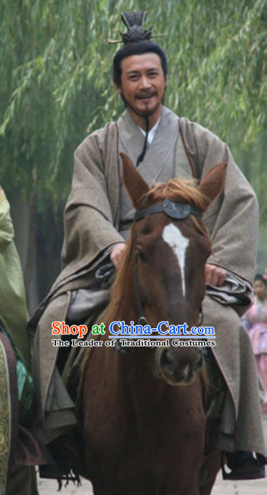 Song Dynasty Su Dongpo Dress Costume Costumes Dresses Clothing Clothes Garment Outfits Suits Complete Set for Men