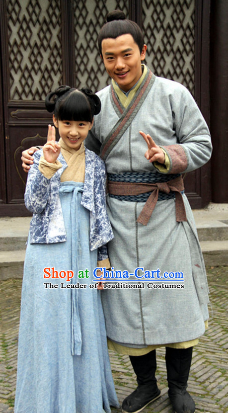 Song Dynasty People Costume Costumes Dresses Clothing Clothes Garment Outfits Suits Complete Set for Men