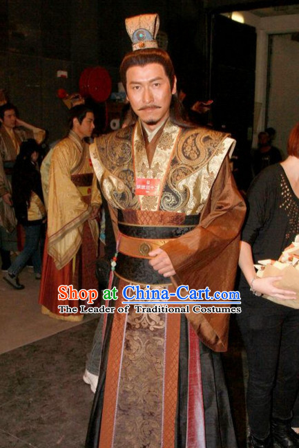 Ming Dynasty Prince Costumes Dresses Clothing Clothes Garment Outfits Suits Complete Set for Men