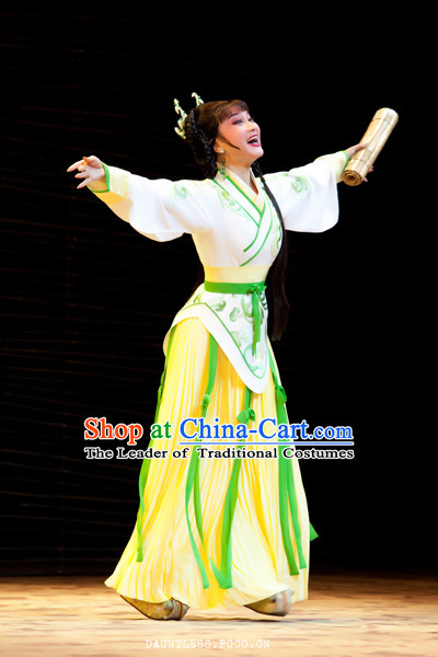 Chinese Costume Beauty Xi Shi Opera Costumes Dresses Clothing Clothes Garment Outfits Suits Complete Set for Women