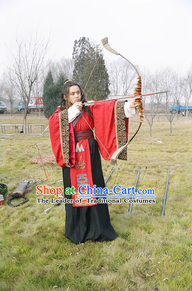 Chinese Qin Dynasty Prince Emperor Costumes Dresses Clothing Clothes Garment Outfits Suits Complete Set for Kids
