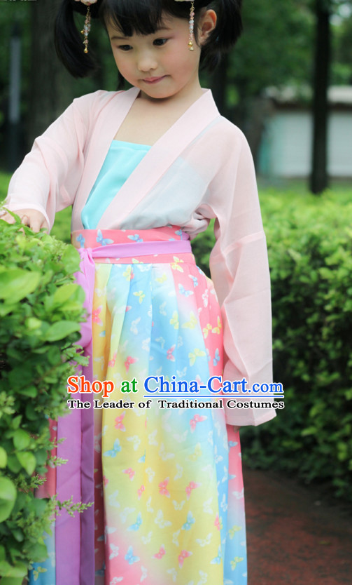 Chinese Costume Chinese Costumes Hanfu Han Dynasty Ancient China Scholar Clothing Dress Garment Suits Clothes Complete Set for Kids