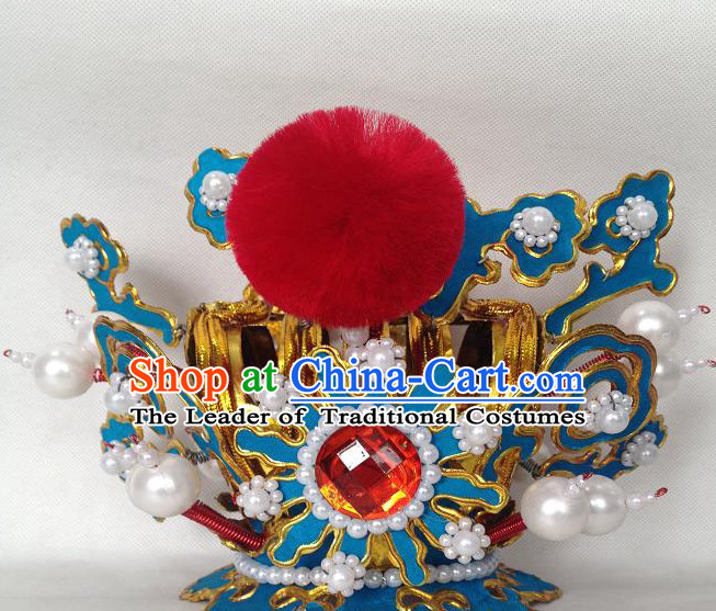 Chinese Opera Prince Headwear Headdress Hat Crown Headpieces