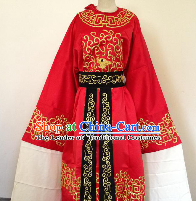 Chinese Opera Classic Embroidered Dragon Costumes Chinese Costume Dress Wear Outfits Suits for Men