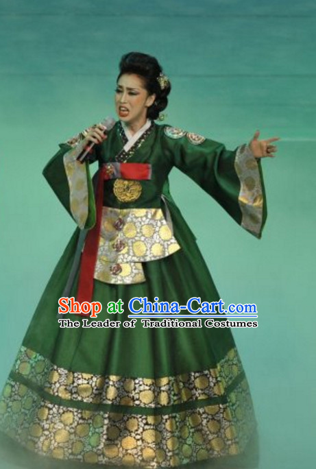 South Korean North Korea Chaoxian Ethnic Minority Folk Dance Costumes Complete Set for Women