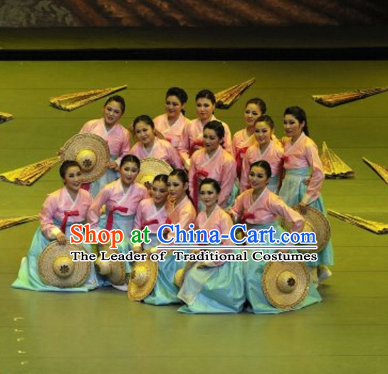 South Korean North Korea Chaoxian Ethnic Minority Folk Dance Costumes Complete Set for Women