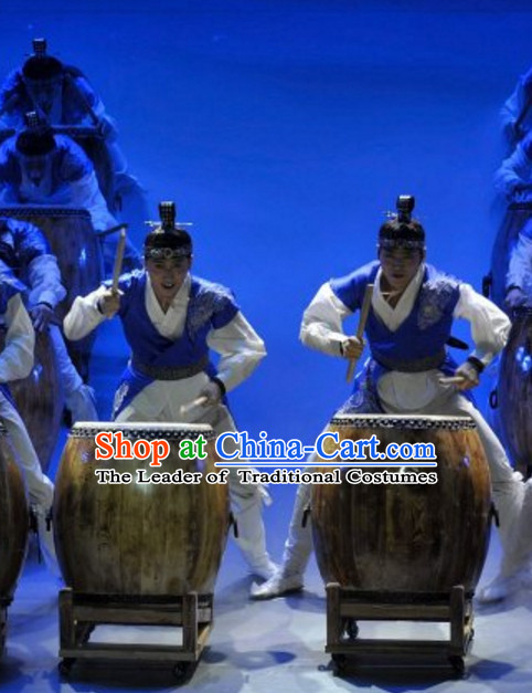 South Korean North Korea Chaoxian Ethnic Minority Folk Dance Costumes Complete Set for Men