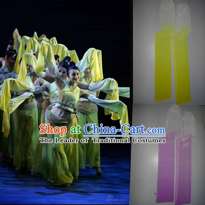 Chinese Classical Dance Outfits Group Dance Costumes with Long Sleeves