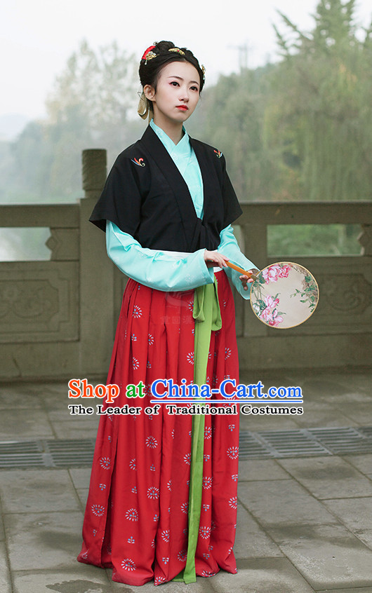 Chinese Costume Ancient Asian Clothing Han Dynasty Clothes Garment Outfits Suits for Women