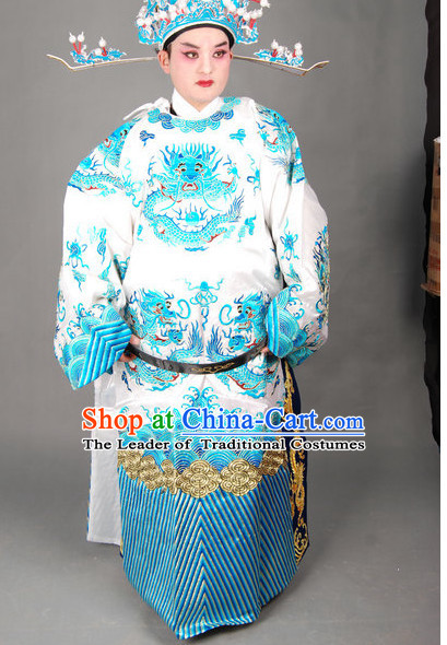 Chinese Opera Costumes Beijing Opera Costume Peking Stage Chancellor Prime Minster Dress Dragon Robe Complete Set