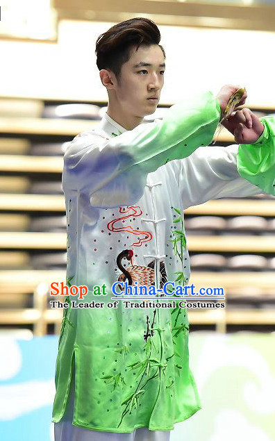 Top Tai Chi Sword Competition Outfit Wushu Contest Jacket Pants Supplies Custom Kung Fu Costume Wu Shu Clothing Martial Arts Costumes for Men Women Kids Boys Girls