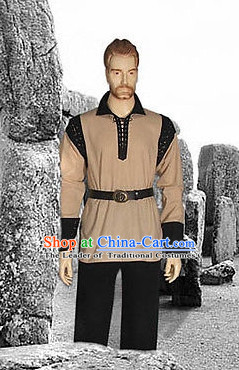 Traditional Medieval Costume Renaissance Costumes Historic Pirate Clothing Complete Set for Men