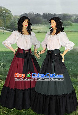 Traditional Medieval Costume Renaissance Costumes Historic Clothing Complete Set for Women