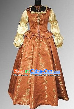 Traditional Medieval Costume Renaissance Costumes Historic Imperial Palace Princess Queen Clothing Complete Set for Women
