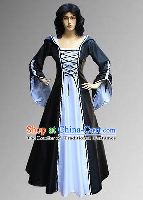 Traditional British National Costume Medieval Costume Renaissance Costumes Historic Clothes Complete Set for Women