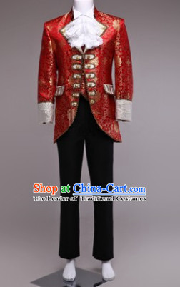 Traditional European Palace Prince Clothing Uniform British National England's Costumes Complete Set for Men