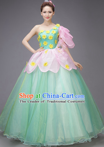 Chinese New Year Dancing Costume Opening Dance Festival Parade Costumes and Hair Accessories Complete Set