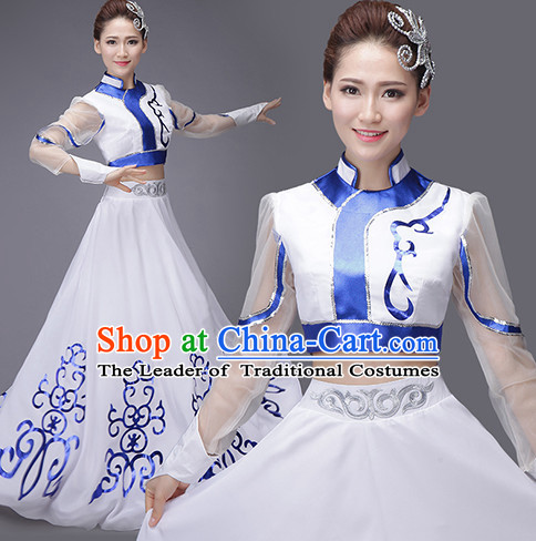 Asian Chinese Evening Dress Festival Performance Costume Fan Dancing Costumes Uniform Outfits Stage Opening Parade Competition Dancewear Complete Set