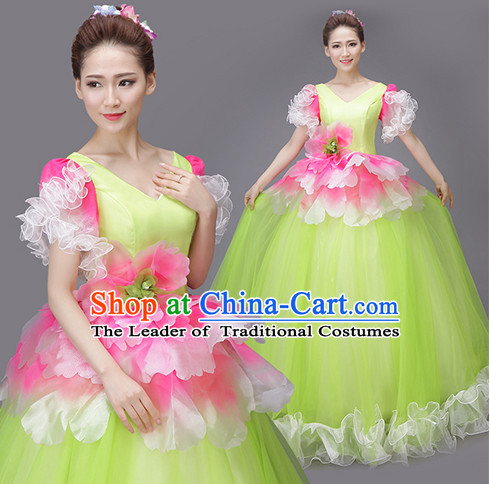 Asian Chinese Evening Dress Festival Performance Costume Fan Dancing Costumes Uniform Outfits Stage Opening Parade Competition Dancewear Complete Set