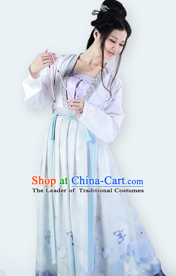Chinese Classic Han Dynasty Clothing and Hair Jewelry Complete Set for Women
