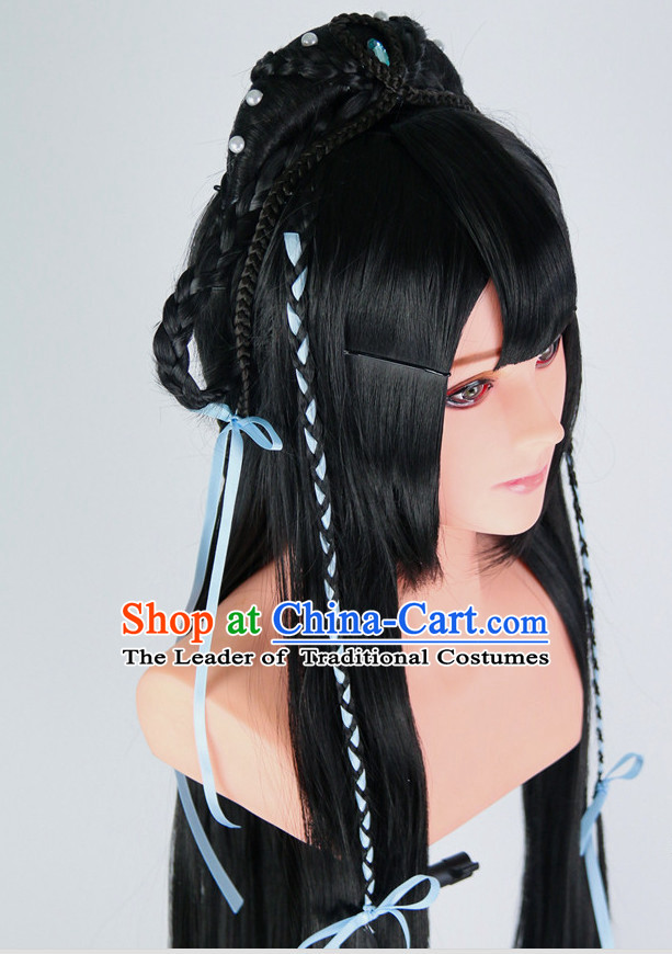 Ancient Chinese Fairy Wigs Toupee Wigs Human Hair Wigs Haircuts for Women Hair Extensions Sisters Weave Cosplay Wigs Lace Hair Pieces and Accessories for Women
