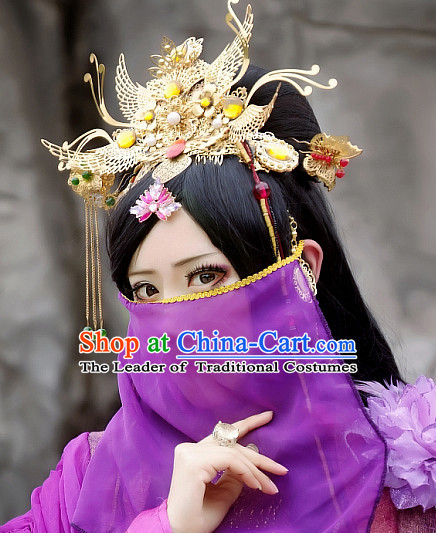 Ancient Chinese Style Princess Long Wigs and Hair Accessories for Women