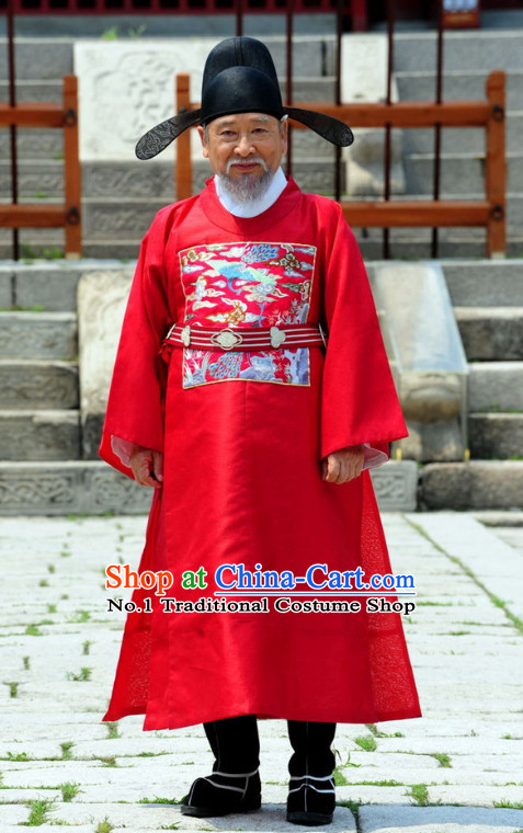 Ancient Korean Prime Minister Costume Complete Set