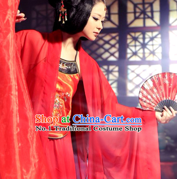 Chinese Red Beauty Sexy Bride Beauty Costumes Complete Set