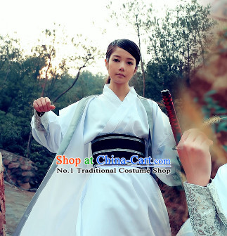 Asian Swordman White Costumes
