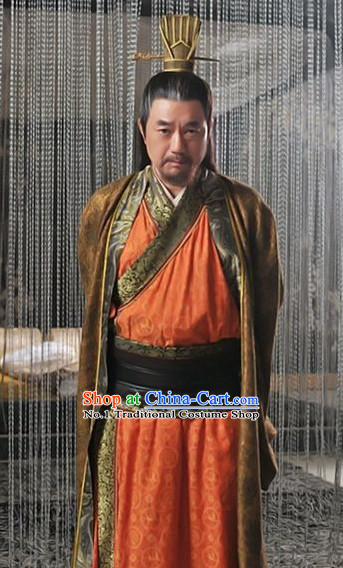 Three Kingdoms Ancient Cao Cao Costumes and Hat for Men