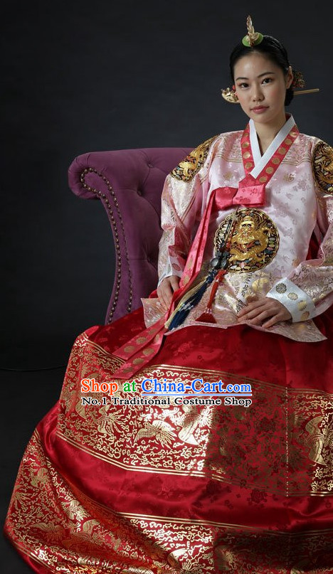 Dangui Korean Royal Costumes Traditional Korean Queen Princess Ceremony Costume for Women