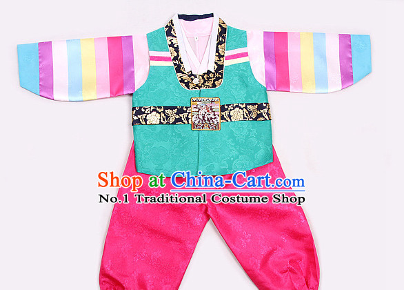 Korean Fashion Traditional Hanbok Outfit Complete Set for Boys